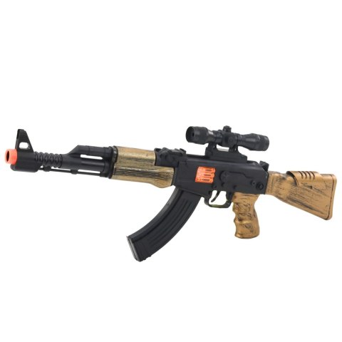 LEAN Toys Zestaw Militarny Wojskowy Karabin Dźwięk Kask Hełm z Gumką
