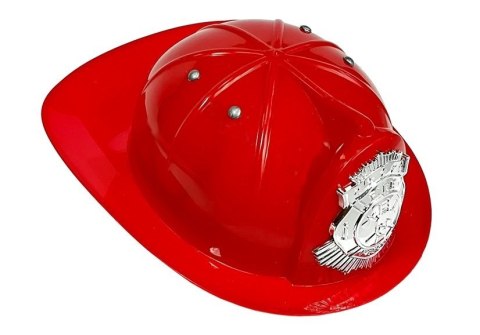 LEAN Toys Zestaw Strażacki Kask Gaśnica Toporek Maska Łom Akcesoria Czerwony