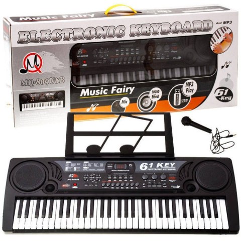 JOKOMISIADA Duże Organy Keyboard MQ-809 USB MIKROFON IN0029