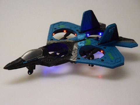 JOKOMISIADA Zdalnie sterowany Dron Myśliwiec Raptor świecący quadcopter RC0726 NI