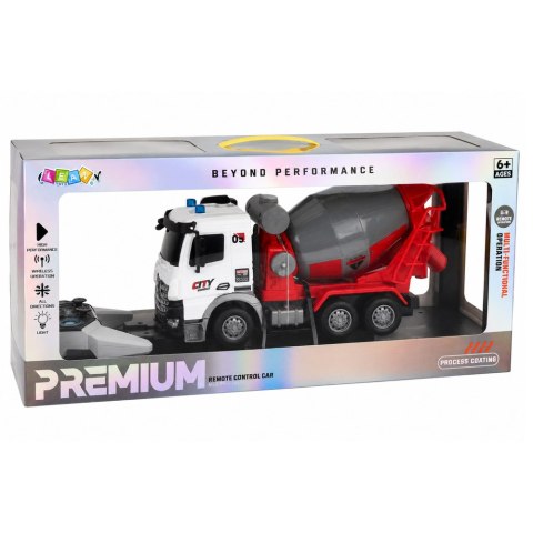 LEAN Toys Ciężarówka Betoniarka Zdalnie Sterowana RC Ruchoma Gruszka Światła 1:14