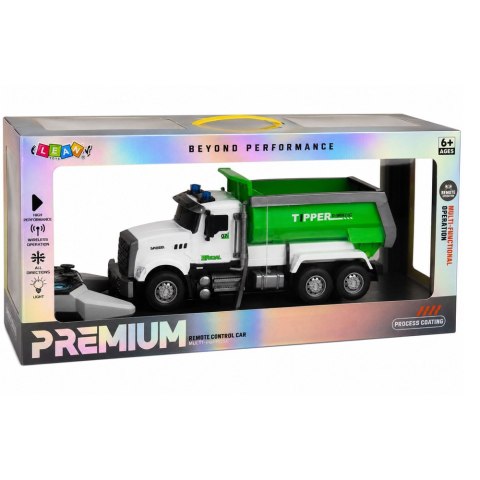 LEAN Toys Ciężarówka Wywrotka Zdalnie Sterowana RC Ruchoma Skrzynia Zielona 1:14