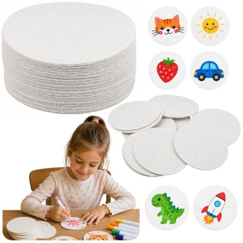 LEAN Toys Magiczny Papier Do Malowania 3D Krążki z Pulpy Drzewnej DIY 20 Szt. 6cm