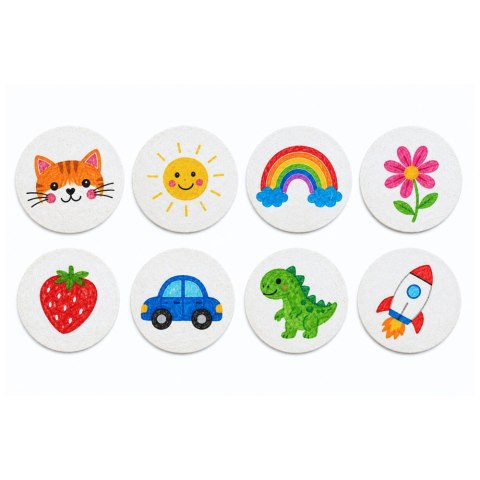LEAN Toys Magiczny Papier Do Malowania 3D Krążki z Pulpy Drzewnej DIY 20 Szt. 6cm