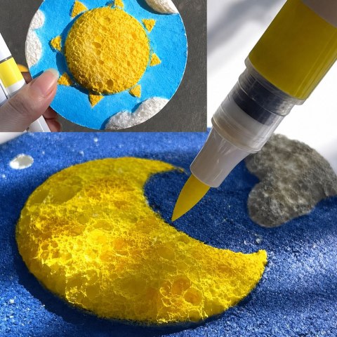 LEAN Toys Magiczny Papier Do Malowania 3D Krążki z Pulpy Drzewnej DIY 20 Szt. 6cm