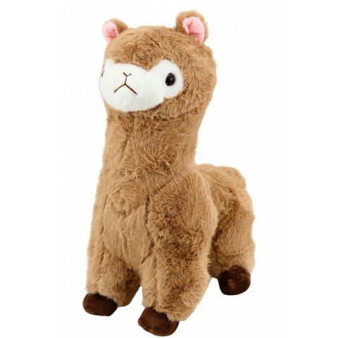 LEAN Toys Pluszowa Alpaka Lama Maskotka Przytulanka Miękkie Futerko Beżowa 28 cm