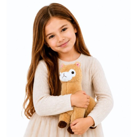 LEAN Toys Pluszowa Alpaka Lama Maskotka Przytulanka Miękkie Futerko Kremowa 28 cm
