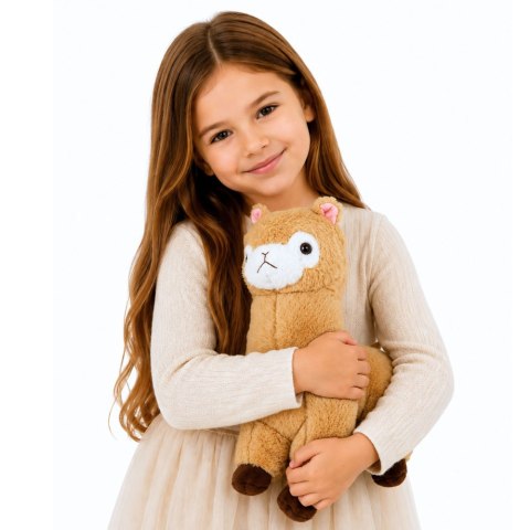 LEAN Toys Pluszowa Alpaka Lama Maskotka Przytulanka Miękkie Futerko Kremowa 38 cm