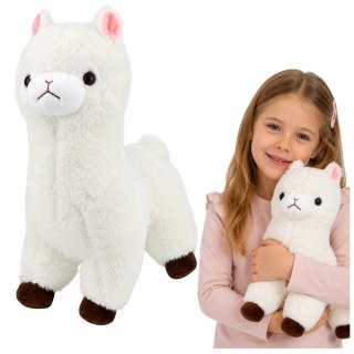 LEAN Toys Pluszowa Alpaka Maskotka Przytulanka Miękkie Futerko Biała 28 cm
