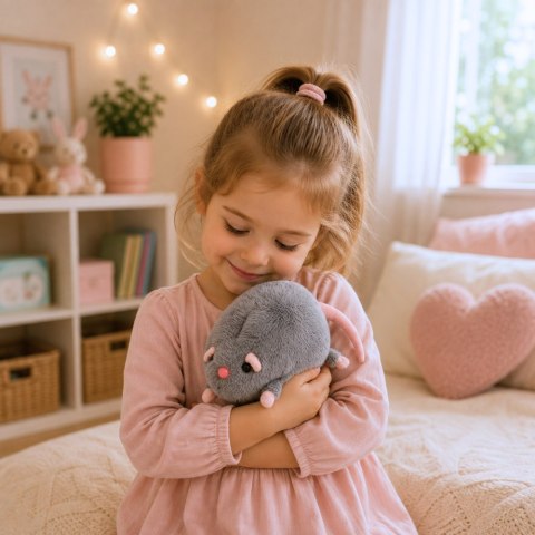 LEAN Toys Pluszowa Maskotka Przytulanka Szczur Z Długim Ogonem Szary 40 cm