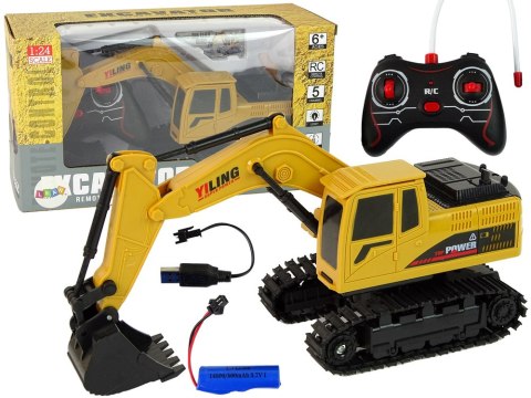 LEAN Toys Pojazd Koparka R/C 1:24 Żółta