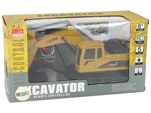 LEAN Toys Pojazd Koparka R/C 1:24 Żółta