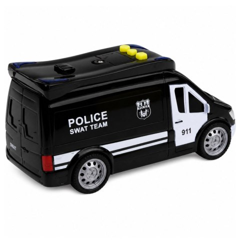 LEAN Toys Samochód Policyjny Jednostki Specjalnej SWAT Van Światła Dźwięki 1:32