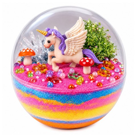 LEAN Toys Zestaw Doświadczalny Hodowla Kryształów Terrarium z Jednorożcem DIY Światła