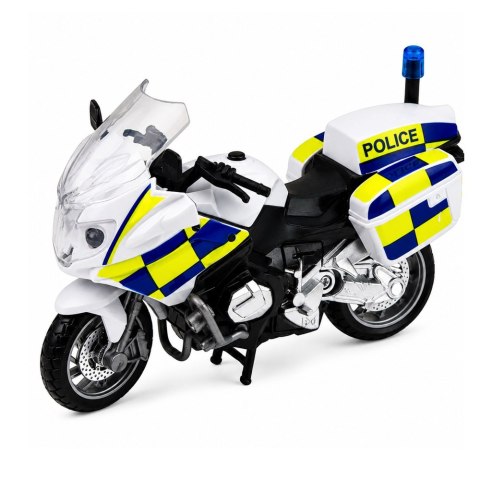 LEAN Toys Zestaw Policyjny Helikopter Motocykl Radiowóz Światła Dźwięki 1:32