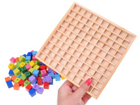 JOKOMISIADA Drewniana Tabliczka mnożenia - edukacyjna układanka matematyczna ZA6357