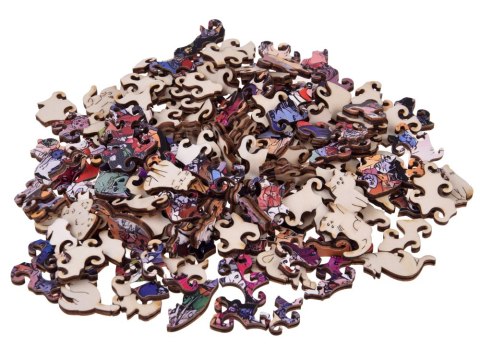 JOKOMISIADA Drewniane puzzle KOT 2w1 Skarbonka wykreślana - VINTAGE A3 195ele ZA6553