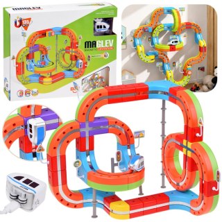 JOKOMISIADA KLOCKI MAGNETYCZNE Tor magnetyczny dla pociągów - 135ele kolejka DIY ZA6330