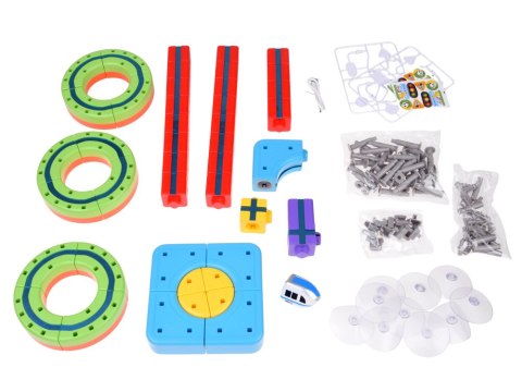 JOKOMISIADA KLOCKI MAGNETYCZNE Tor magnetyczny dla pociągów - 135ele kolejka DIY ZA6330