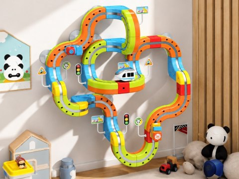 JOKOMISIADA KLOCKI MAGNETYCZNE Tor magnetyczny dla pociągów - 135ele kolejka DIY ZA6330