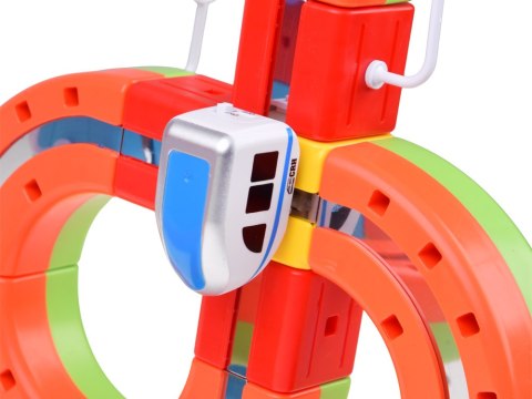 JOKOMISIADA KLOCKI MAGNETYCZNE Tor magnetyczny dla pociągów - 135ele kolejka DIY ZA6330