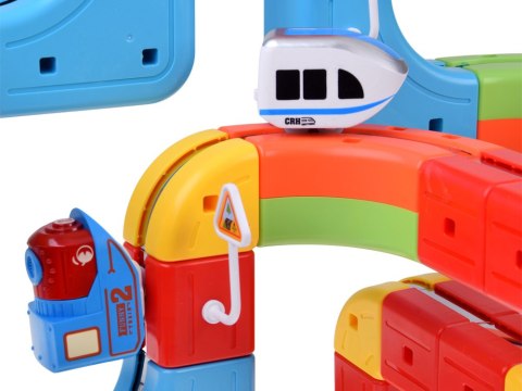JOKOMISIADA KLOCKI MAGNETYCZNE Tor magnetyczny dla pociągów - 178ele kolejka DIY ZA6331