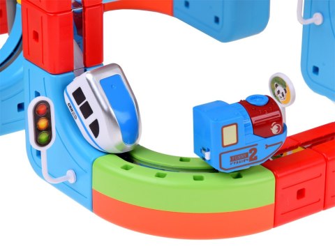 JOKOMISIADA KLOCKI MAGNETYCZNE Tor magnetyczny dla pociągów - 178ele kolejka DIY ZA6331