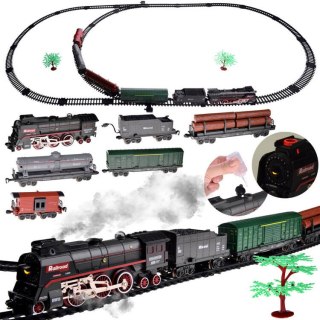 JOKOMISIADA Kolejka elektryczna pociąg 185x99cm dymi paruje efekt dźwiękowy RC0622