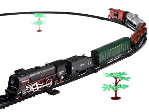 JOKOMISIADA Kolejka elektryczna pociąg 185x99cm dymi paruje efekt dźwiękowy RC0622