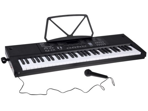 JOKOMISIADA Organy KEYBOARD KLASYCZNY 61-klawiszy w dotyku jak drewno + mikrofon IN0184