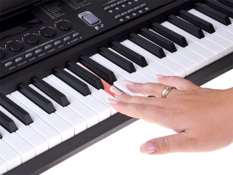 JOKOMISIADA Organy KEYBOARD KLASYCZNY 61-klawiszy w dotyku jak drewno + mikrofon IN0184