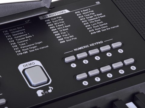 JOKOMISIADA Organy KEYBOARD KLASYCZNY 61-klawiszy w dotyku jak drewno + mikrofon IN0184
