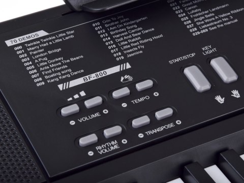 JOKOMISIADA Organy KEYBOARD KLASYCZNY 61-klawiszy w dotyku jak drewno + mikrofon IN0184