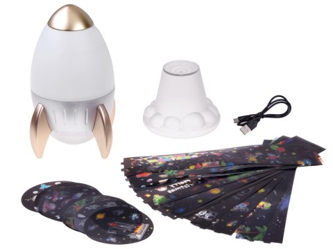 JOKOMISIADA Projektor Rzutnik Gwiazd Kosmos Rakieta Lampka Nocna Bluetooth ZA6314