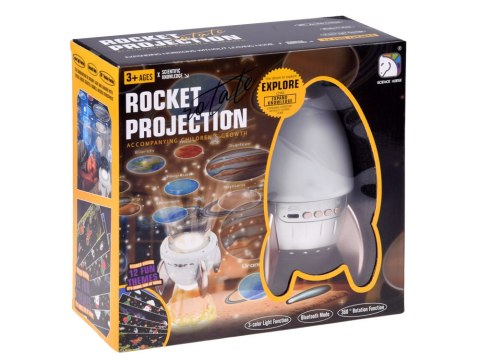 JOKOMISIADA Projektor Rzutnik Gwiazd Kosmos Rakieta Lampka Nocna Bluetooth ZA6314