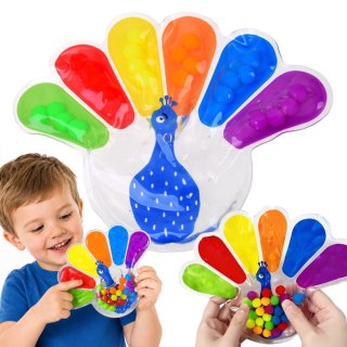 JOKOMISIADA Zabawka Sensoryczna Fidget Toys Paw do Ściskania z Kolorowe Kuleczki ZA6552