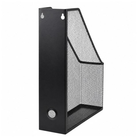 LEAN Metalowy Organizer Stojak Biurowy Na Dokumenty Teczki Pionowy Czarny A4