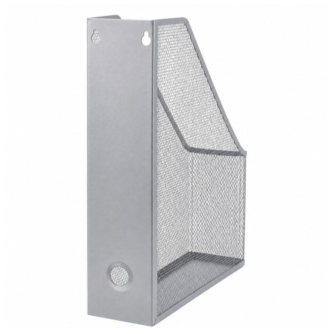 LEAN Metalowy Organizer Stojak Biurowy Na Dokumenty Teczki Pionowy Srebrny A4