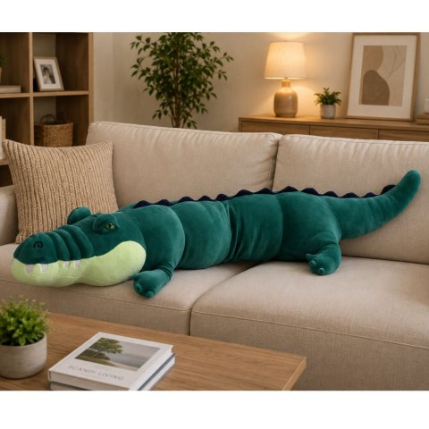 LEAN Toys Duży Pluszowy Krokodyl Maskotka Przytulanka Realistyczny Zielony 150 cm