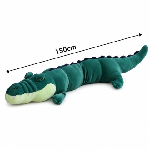LEAN Toys Duży Pluszowy Krokodyl Maskotka Przytulanka Realistyczny Zielony 150 cm
