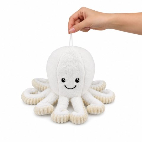 LEAN Toys Pluszowa Ośmiornica Maskotka Przytulanka Sprężyste Macki Biała 30 cm
