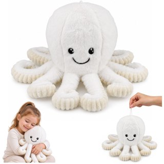 LEAN Toys Pluszowa Ośmiornica Maskotka Przytulanka Sprężyste Macki Biała 50 cm