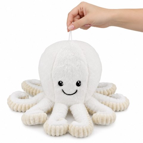 LEAN Toys Pluszowa Ośmiornica Maskotka Przytulanka Sprężyste Macki Biała 50 cm