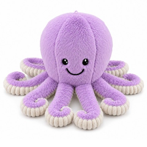 LEAN Toys Pluszowa Ośmiornica Maskotka Przytulanka Sprężyste Macki Fioletowa 30 cm