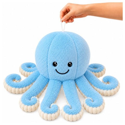 LEAN Toys Pluszowa Ośmiornica Maskotka Przytulanka Sprężyste Macki Niebieska 50 cm
