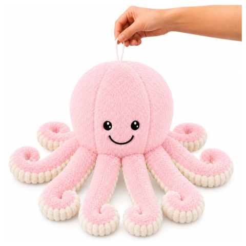 LEAN Toys Pluszowa Ośmiornica Maskotka Przytulanka Sprężyste Macki Różowa 50 cm
