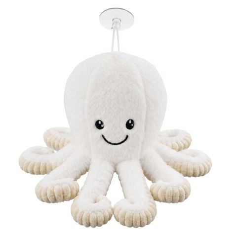 LEAN Toys Pluszowa Ośmiornica Maskotka Przytulanka Z Przyssawką Biała 16 cm