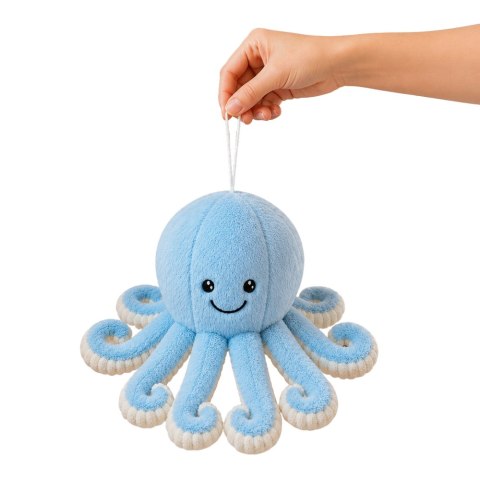 LEAN Toys Pluszowa Ośmiornica Maskotka Przytulanka Z Przyssawką Niebieska 16 cm