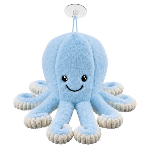 LEAN Toys Pluszowa Ośmiornica Maskotka Przytulanka Z Przyssawką Niebieska 16 cm