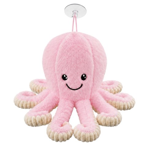 LEAN Toys Pluszowa Ośmiornica Maskotka Przytulanka Z Przyssawką Różowa 16 cm